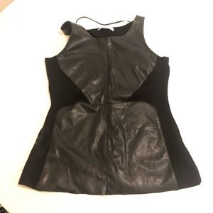 Zara faux leather top